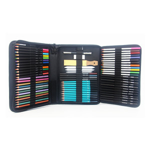 72 Stück Skizze Zeichnung Kunst <span class=keywords><strong>Set</strong></span> Skizze Bleistifte Buntstifte Kohle Bleistifte in skizzieren Reiß verschluss Fall