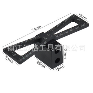 Aluminum Alloy Dovetail Tenon Gauge 1:5 1:8 Woodworking Marking Ruler Carpentry Tool - Product Image 3