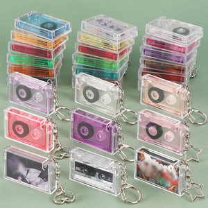 YUZMEI Llavero Personalizado con Mini Casete Impreso en Papel, Caja <span class=keywords><strong>de</strong></span> Mini CD NFC, Estuche <span class=keywords><strong>de</strong></span> Plástico para Casete, Llavero NFC - Product Image 3