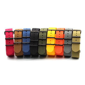 YUNSE tejido de nailon arenado 1 pieza correa de reloj PVD anillos negros 18mm 20mm 22mm correa de reloj reemplazo <span class=keywords><strong>DW</strong></span> correas de reloj - Product Image 1