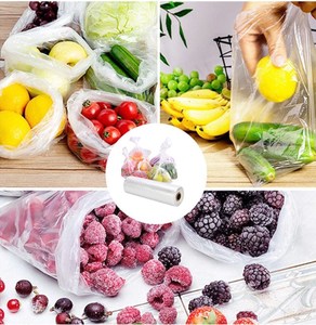 Clear <b>Polythene</b> Fruit Vegetable Counter Bags on a <b>Roll</b> Plastic Food Sandwich Bags - Product Image 6