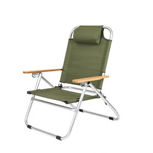 Chaises pliantes de camping d'extérieur, chaises longues portables à dossier haut, chaises de plage, chaises de pêche - Product Image 2