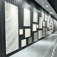 Présentoir mural en métal de style moderne pour carreaux de céramique en pierre de marbre de granit à prix économique pour une utilisation en salle d'exposition