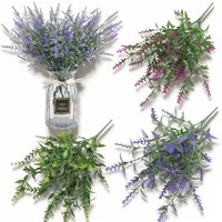 Plantes artificielles de lavande fabriquées en Chine, best-sellers transfrontaliers, résistantes aux UV, pour décoration extérieure, mariages, cours et maisons