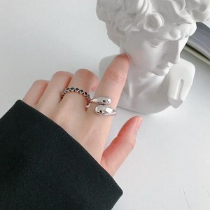 Bague lisse tendance coréenne couleur argent pour femmes, anneaux géométriques vintage, bijoux de mariage, cadeaux - Product Image 4