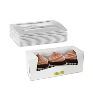 Scatole di carta da asporto personalizzate scatole per torte per l'imballaggio di cupcake e prodotti da forno