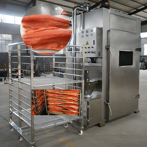 Fumoir industriel de 200 kg pour poisson, viande, bœuf, poulet, saucisses, machine à fumer, four à viande fumée, fumoir industriel - Product Image 2