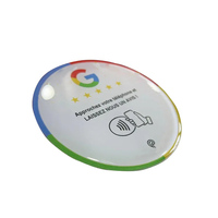 Plaque NFC Google Étanche Personnalisable et Programmable, Autocollant NFC Code QR Carré 100*100