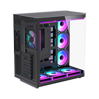 Lovingcool Usine Verre Trempé Tour D'ordinateur Cas De Jeu Atx Pc Cas M-ATX ITX Bureau Pleine Tour Pc Cas Avec Alimentation