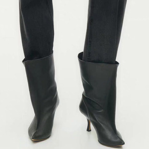 Wide Top Ankle Booties Sexy Women's on Pointed Toe Short <b>Boots</b> High Heels Solid Shoes - Product Image 3