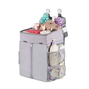 Organisateur de couches suspendu BSCI, organiseur de couches portable, rangement pour table à langer, berceau, parc pour bébé ou chambre d'enfant - Product Image 1