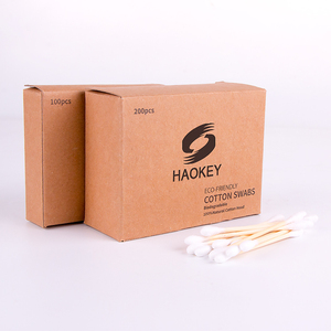 Bastoncini di bambù biologici Oem In cotone di bambù In vendita In scatola di carta rotonda - Product Image 2