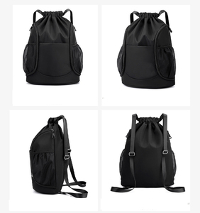 <b>Drawstring</b> Bag Gym Bag <b>Drawstring</b> <b>Backpack</b> Water Resistant String Bag Sports Snakpack With Sneaker Bottle Pouch for Club - Product Image 4