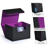 JUZI Boîte de rangement portable en cuir PU durable pour cartes TCG MTG, capacité 100+ cartes, avec fermeture magnétique, pour cartes à collectionner – Meilleures ventes