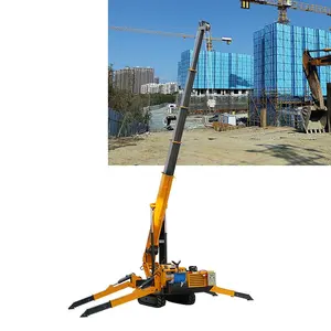 Gấp xây dựng cao su Crawler điện thủy lực Telescopic Boom động cơ diesel ổ đĩa Spider Crane