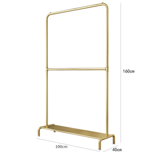 Rak <span class=keywords><strong>Display</strong></span> Dinding Logam Emas Modern untuk Toko dan Toko Ritel, <span class=keywords><strong>Display</strong></span> Pakaian 120x165cm, Penggunaan Dalam/Luar Ruangan - Product Image 4