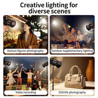 Jingying 80W COB Studio photo 2500-6500K Lumière vidéo LED portable alimentée par batterie pour la diffusion vidéo en direct