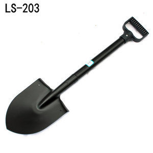 LS-203 พลั่วอเนกประสงค์ด้ามจับรูปตัว D สีดำ ด้ามจับโลหะเกรดอุตสาหกรรมสำหรับการตั้งแคมป์กลางแจ้ง ทำสวน กำจัดหิมะ - Product Image 1