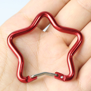 Mousqueton étoile en alliage d'aluminium, clip porte-clés, mousqueton à ressort multicolore pour le <span class=keywords><strong>camping</strong></span>, la randonnée, les voyages, mousqueton léger à ressort - Product Image 5