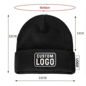 Gorros de Punto Cálidos de Invierno Unisex con Puño de Felpa y Bordado de Logotipo Personalizado en 60 Colores, con Patrón Argyle para Uso Comercial y en la Playa - Product Image 2