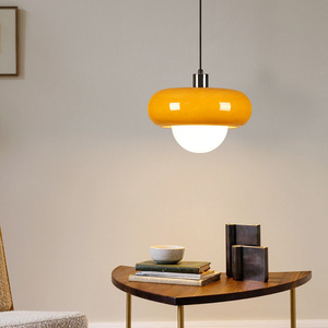Vintage Egg Tart Single-Head American Retro Pendant <b>Light</b> Trendy Bauhaus Style <b>Dining</b> Table Lamp for Chandeliers Pendant <b>Lights</b> - Product Image 1