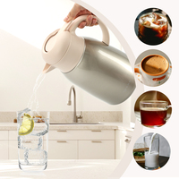 68oz 61oz Cafetière Carafe Thermique En Acier Inoxydable Isolation Bouilloire Pichet Vide Thé Flacons 1800ML 2000ML