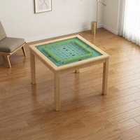 Table de Mahjong portable de luxe en bois massif avec 4 pieds, style américain classique, écologique, pour le divertissement