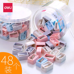 Deli Mini Pencil Sharpener 55x40x50mm Manual Plastic Student Use Geometric Design - Product Image 5