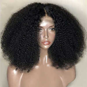 Highknigh Afro crépus bouclés perruque de cheveux humains 200% densité HD Transparent avant de lacet perruque cheveux humains naturels pour les femmes noires - Product Image 3