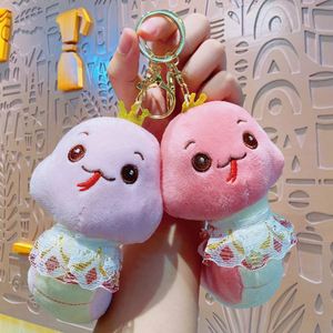 2025 Snake Pendant Cartoon Snake Plush Keychain <b>Bag</b> Pendant Q Version Snake Cute Keychain Zodiac Pendant Creative <b>Gift</b> - Product Image 2