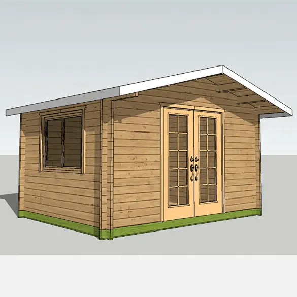 Cobertizo de madera prefabricada/casa de troncos a la venta