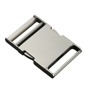 Hebilla de liberación lateral de aleación negra y plateada para cinturones, accesorio de ferretería duradero - Product Image 4