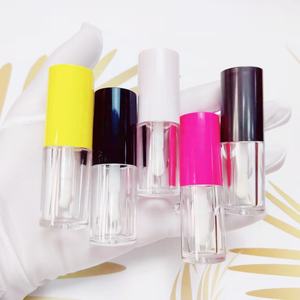 <span class=keywords><strong>Tubes</strong></span> carrés vide à Logo personnalisé, conteneur rond transparent pour rouge à lèvres, jaune, violet, pièces, emballage de rouge à lèvres - Product Image 1