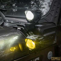 Support de fixation double éclairage OMU Genesis Series pour Jeep Wrangler JL 4xe JT – Kits de montage pour système d'éclairage de montant A