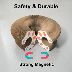 Foldable Interactive Bell Toys Recyclable Corrugated <b>Cat</b> <b>Scratching</b> Toy Magic Organ <b>Cat</b> Scratcher Cardboard with Bell Play Toy - Product Image 2