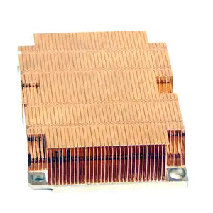 Custom metal products high density stacked aluminum copper fin heat pipe Servers Heat Sink