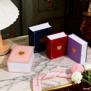 Boîte cadeau de la Saint-Valentin 2026, collier en forme de <span class=keywords><strong>livre</strong></span> haut de gamme, boucle en forme de <span class=keywords><strong>livre</strong></span>, savon en forme de <span class=keywords><strong>livre</strong></span>, rose éternelle - Product Image 2