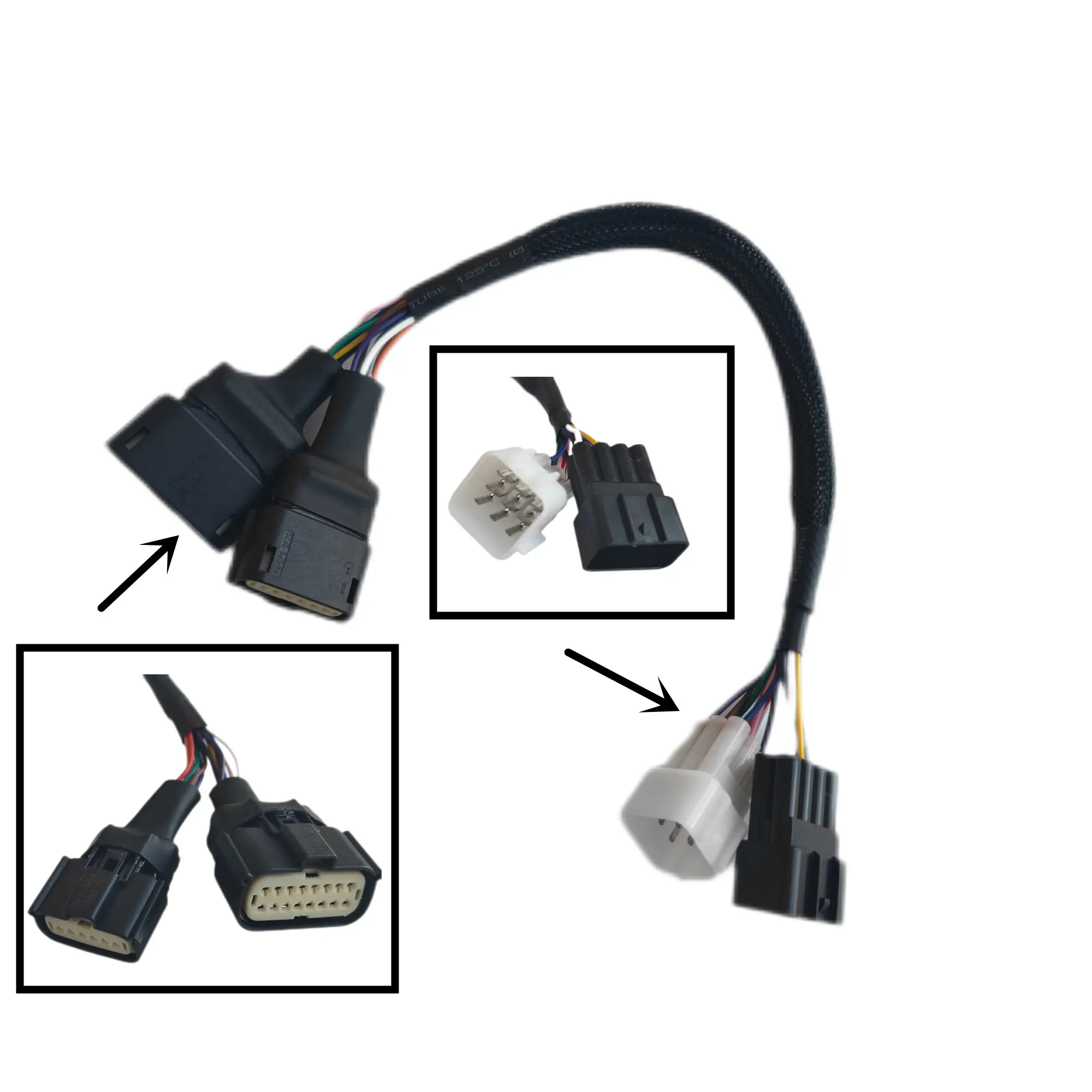 Custom molex אוטומטי תאורה חוט לרתום עם 16 סיכת 6 פין MX15 אטום מחבר לרכב/משאית/קרוואן/אופנוע