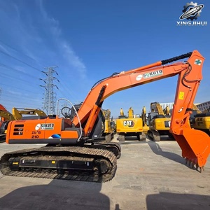 Excavadora de cadenas Hitachi ZX210 usada, 21 toneladas, cucharón de 1m³, marca original japonesa, excavadora grande para construcción, pocas horas, buen estado. - Product Image 2