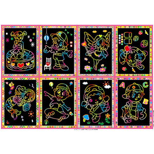 Mignon <span class=keywords><strong>Bande</strong></span> <span class=keywords><strong>Dessinée</strong></span> Graffiti Ce <span class=keywords><strong>Maternelle</strong></span> Cadeau Peinture À La Main Papier à Gratter Enfants Bricolage Gratter Peinture - Product Image 3