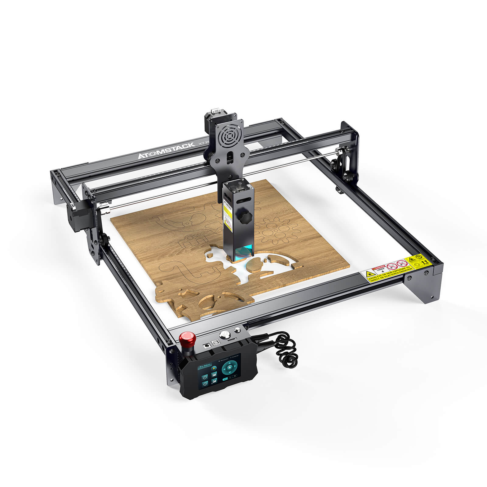 Лучший X7 Pro 50 Вт маленький лазерный штамп CNC гранитный камень дерево силикон Металл DIY лазерная резка гравировальная машина