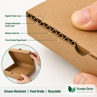 Boîtes à pizza ventilées de qualité alimentaire de 7 à 12 pouces en carton ondulé E Flute, emballages jetables à emporter en stock