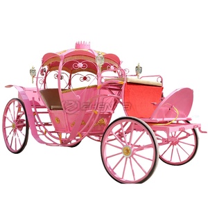 Carruaje de Caballos Rosa Eléctrico con Forma de Calabaza para Bodas, Carruaje Personalizado con Precio de Fábrica en Venta - Product Image 1