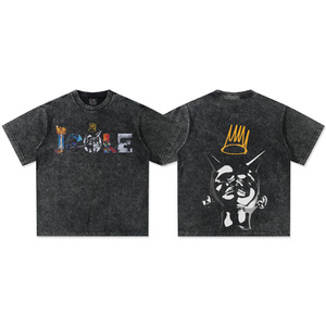Camiseta Gráfica Vintage de Doble Cara <span class=keywords><strong>J.</strong></span> <span class=keywords><strong>Cole</strong></span> Crown Art para Hombre, 300GSM, Algodón Doble Pesado, Cuello Pequeño, Estilo Oversize Hip Hop - Product Image 6