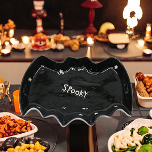 Decoración de Halloween Juego de vajilla Bat <span class=keywords><strong>Horror</strong></span> Plato de cerámica Vesper Bat Condimento Plato Bandeja de dulces - Product Image 1