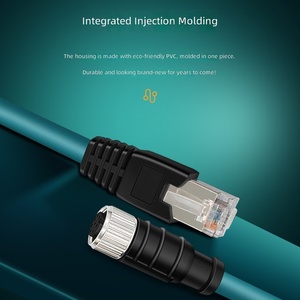Câble Ethernet industriel <span class=keywords><strong>RJ45</strong></span> M12 mâle-<span class=keywords><strong>femelle</strong></span> en gros, conducteur en cuivre sans oxygène, adapté aux capteurs ; Câble - Product Image 3