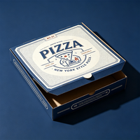 Boîtes à pizza en carton ondulé kraft SP5282, qualité alimentaire, résistantes à la graisse, biodégradables, logo personnalisé, plusieurs tailles, à emporter pour pizzeria
