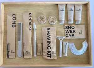 Jabón y champú de hotel ecológicos personalizados, zapatillas de hotel biodegradables con logotipo - Product Image 5