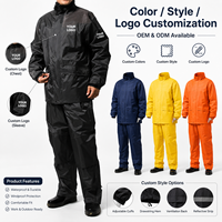 Ensemble uniforme de travail en fibre de polyester imperméable, coupe-vent et antibactérien à col montant, avec poignets ajustables et ourlet à cordon de serrage pour la logistique