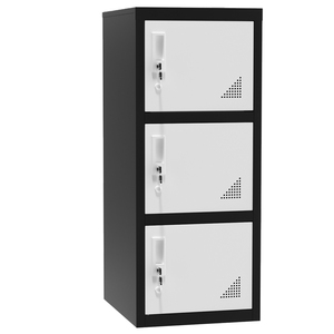 Casier en acier démontable à trois niveaux et trois portes pour vestiaire individuel - Product Image 1